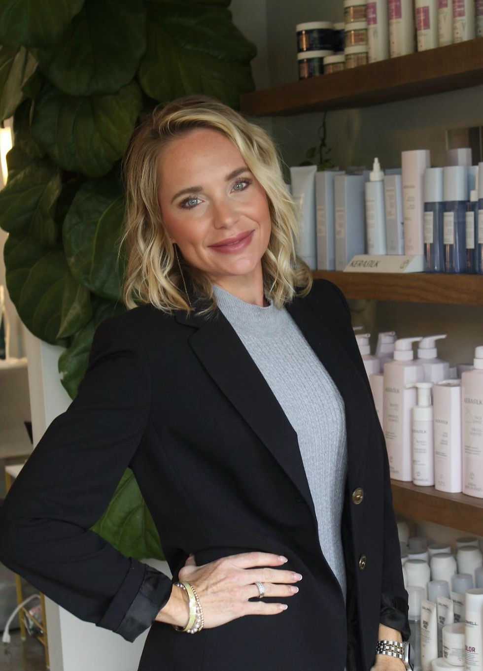 Natalie at West Mane Hair Co., blonding, haircutting, tape-in extensions