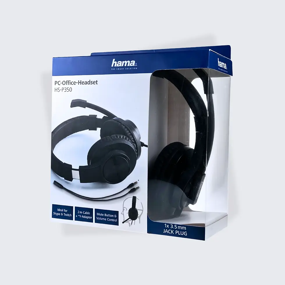 Miniaturbild: Hama PC Office Headset mit Mikrofon, On Ear Kopfhörer für Homeoffice und Videokonferenzen