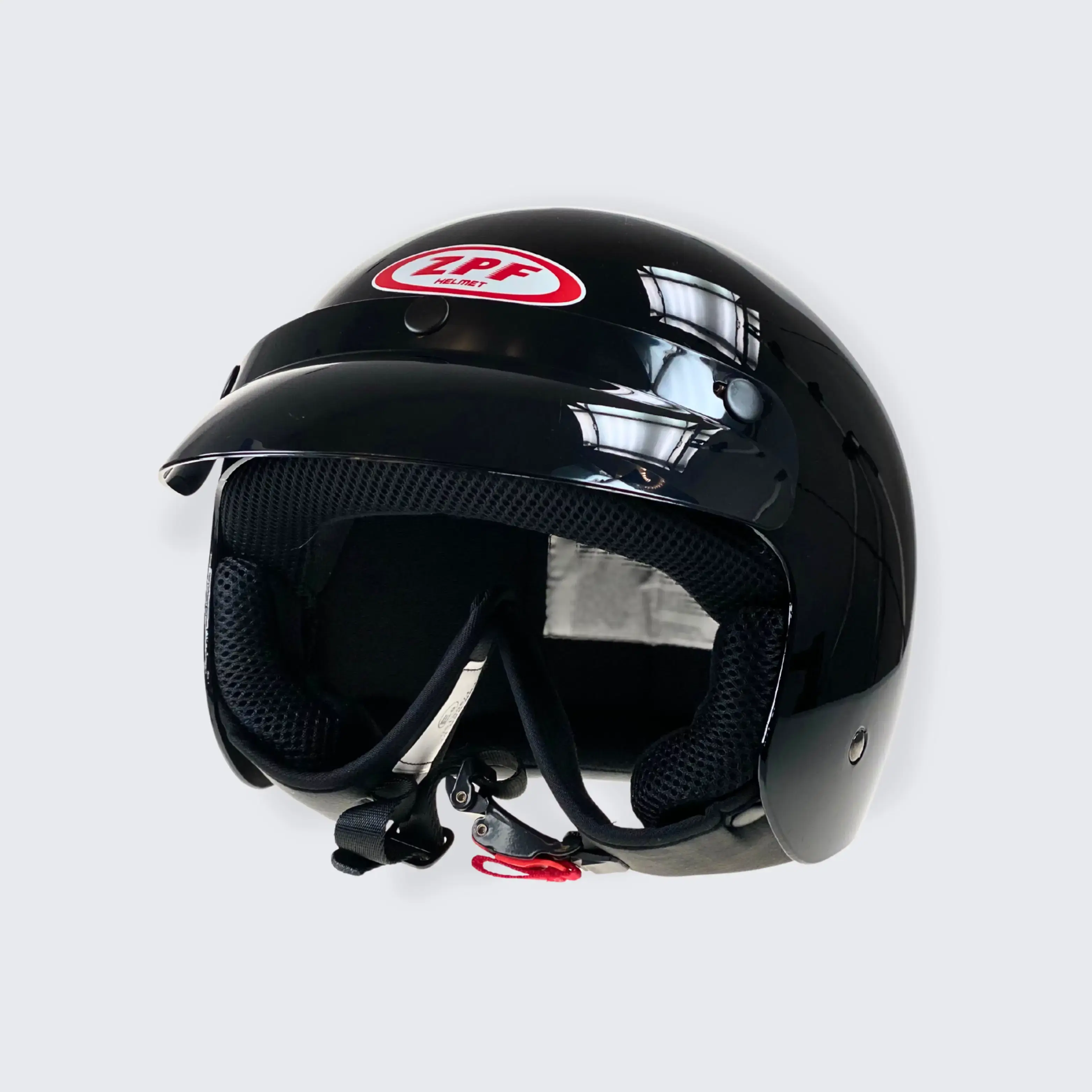 ZPF Casco Scooter Helm schwarz, Jethelm für Roller und E-Scooter