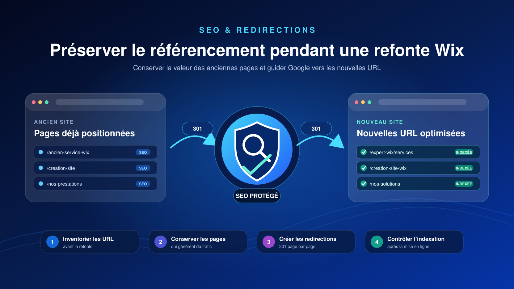 Préserver le référencement pendant une refonte Wix