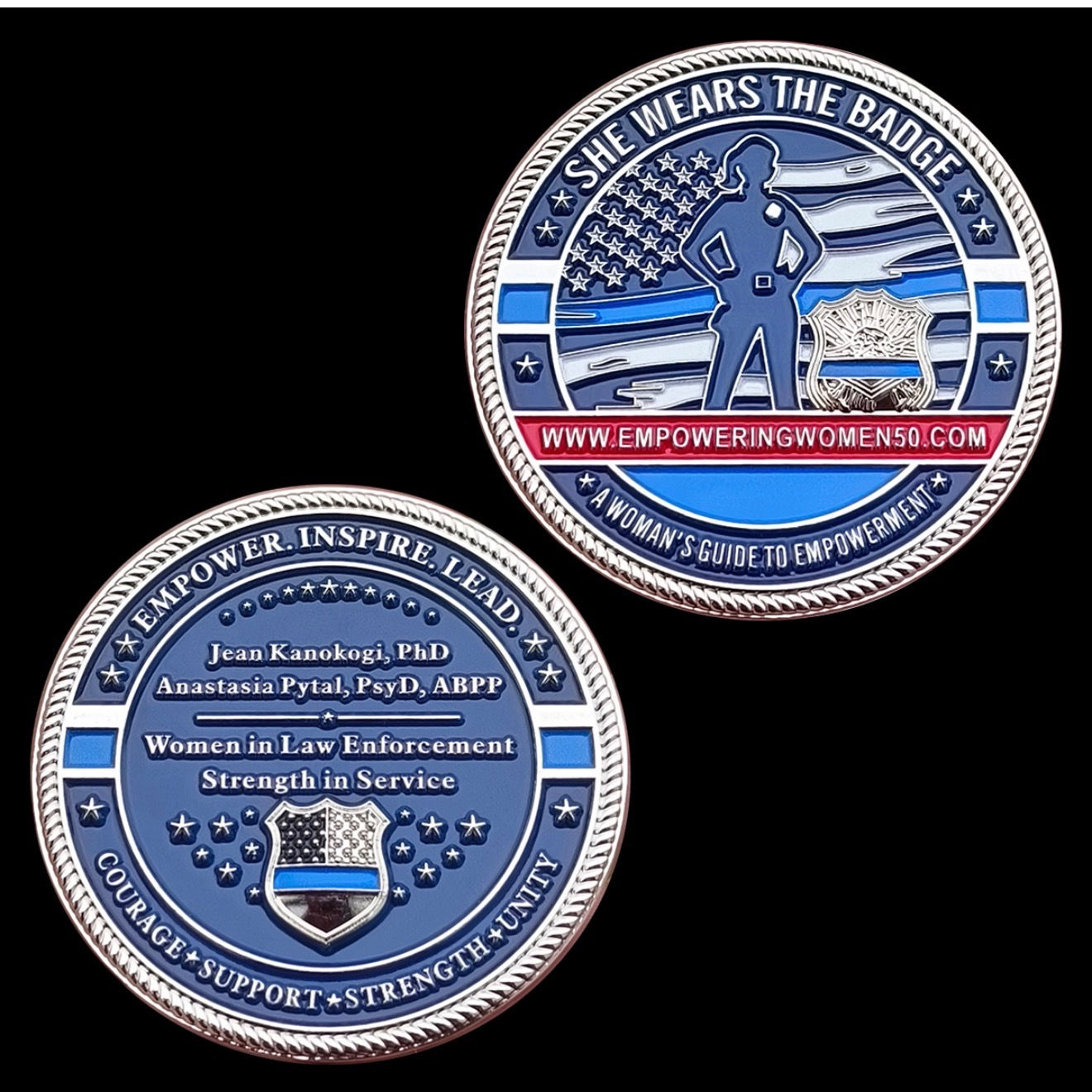 She Wears The Badge Challenge Coins