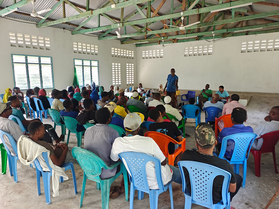 Komu sensitizing the Kipungani Community on Sea Turtle Protection