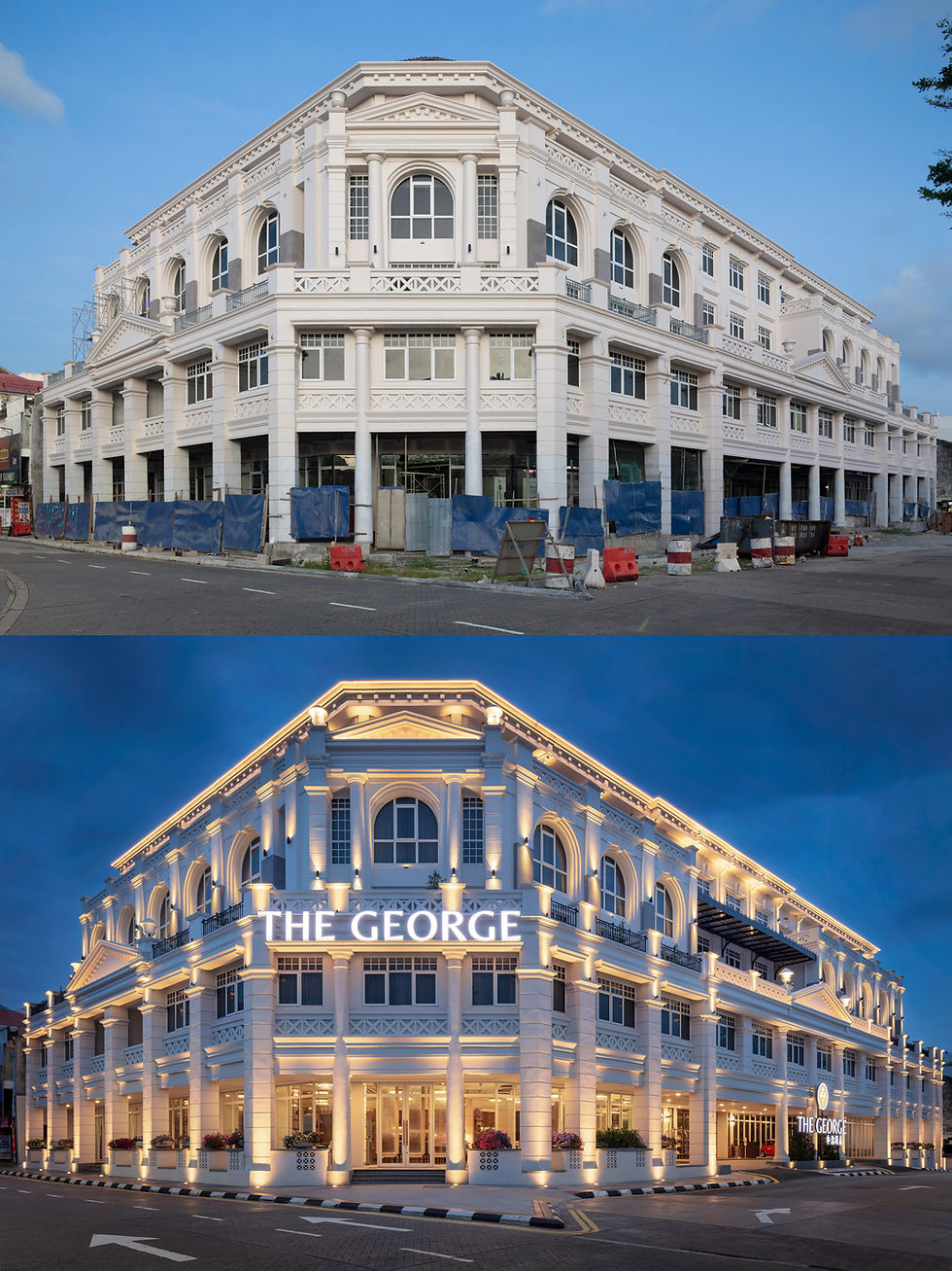 The George Hotel Before and After construction, a well documented shot could build your narrative hotel's well. And that in turn will become your identity.
