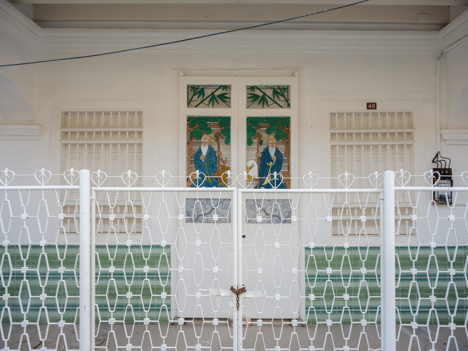 Details of Art Deco heritage buildings restored and painted white - Part of White Wash Project.