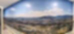 Panoramic image showing actual length of the print on the living room balcony.