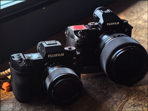 Fujifilm XH2s and Fujifilm GFX50s, neither are the latest camera but still very capable in their own ways.