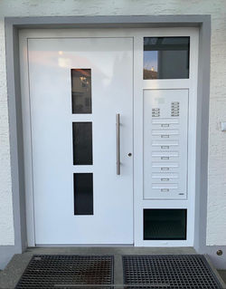 Aluminiumhaustüre, Schließanlage