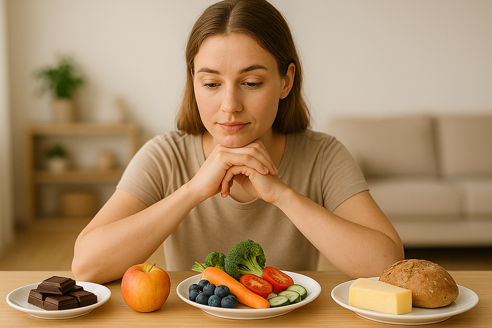 "Refletindo sobre escolhas alimentares: entre o prazer, o equilíbrio e a saúde."