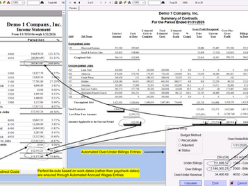 Understanding Automated Percentage of Completion - Over/Under Billing Controls