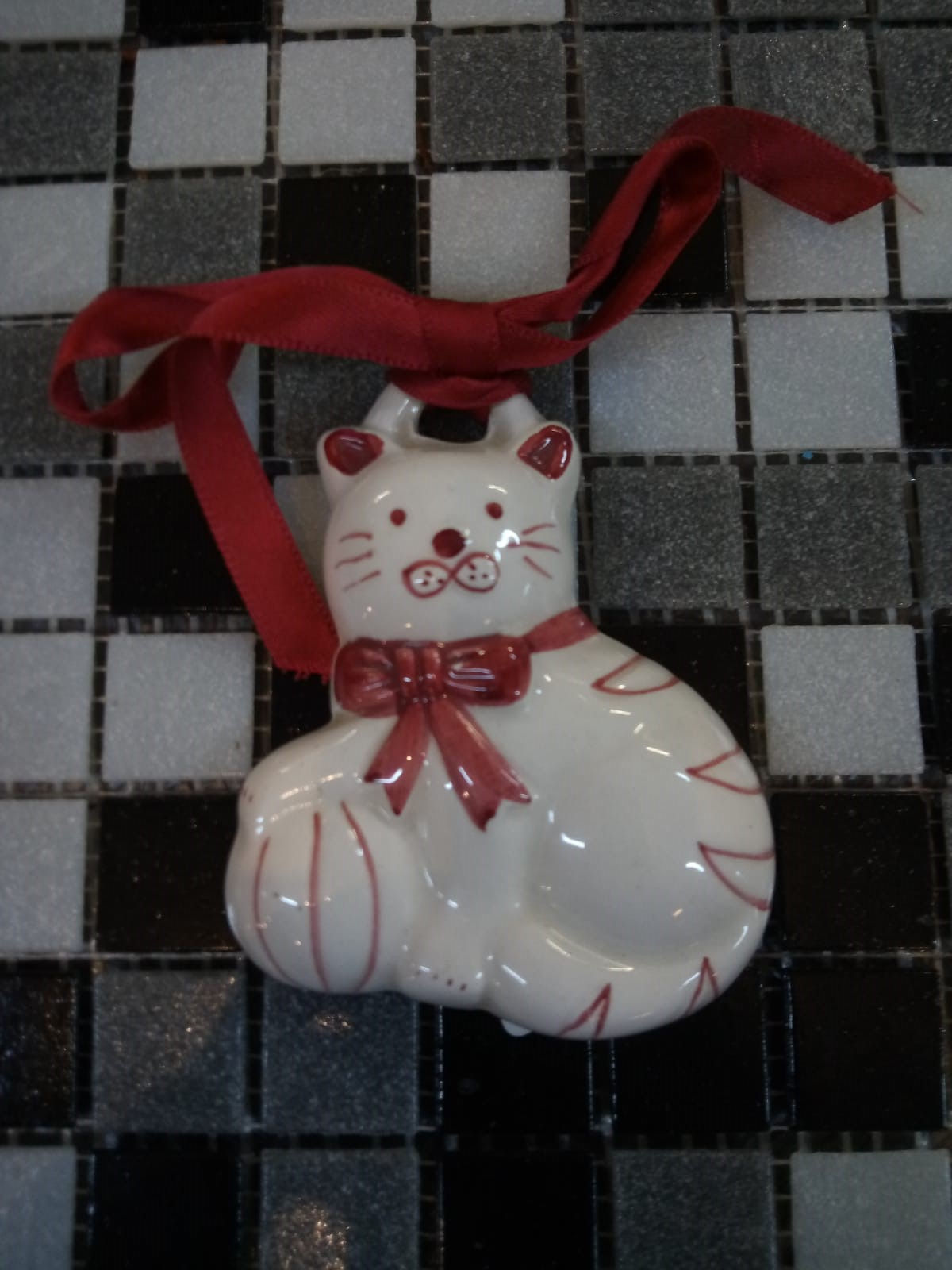 Formella In Ceramica Gattino con Palla