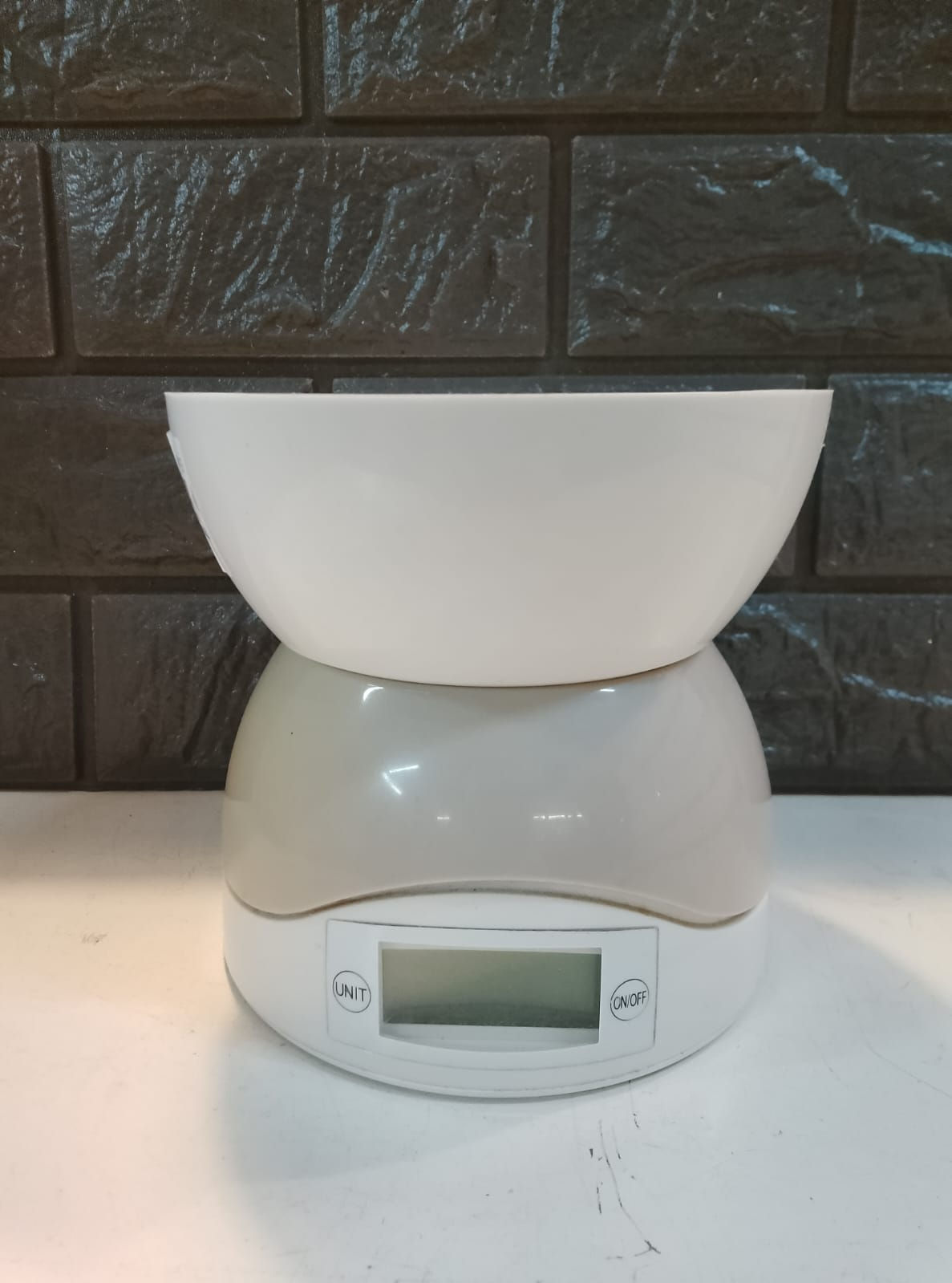 Bilancia Digitale da Cucina Bianca e Grigia