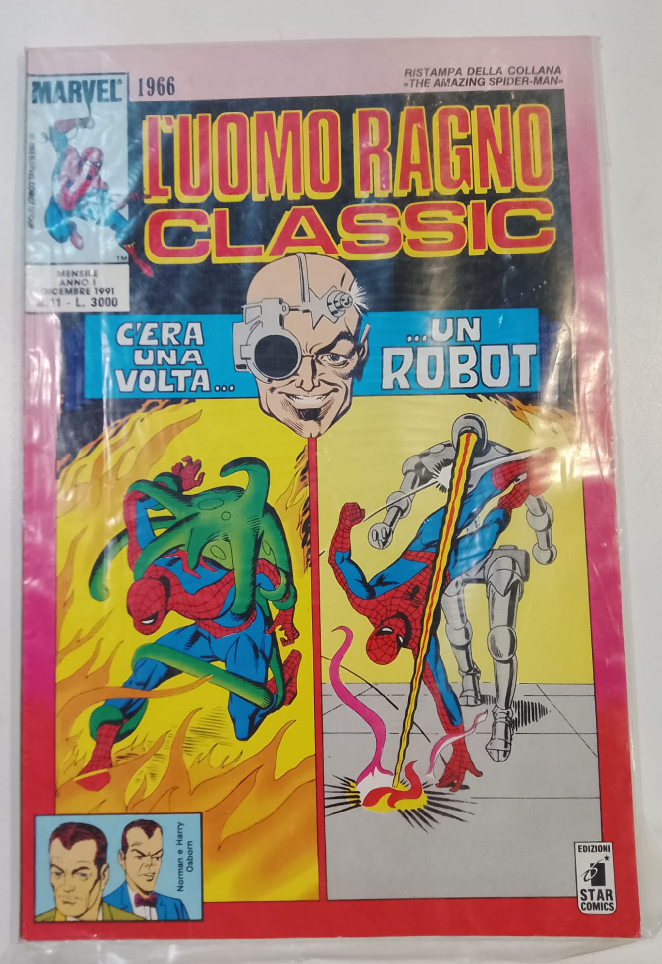 L'UOMO RAGNO Classic n.11 C'era una volta...un robot Ristampa Marvel 1991