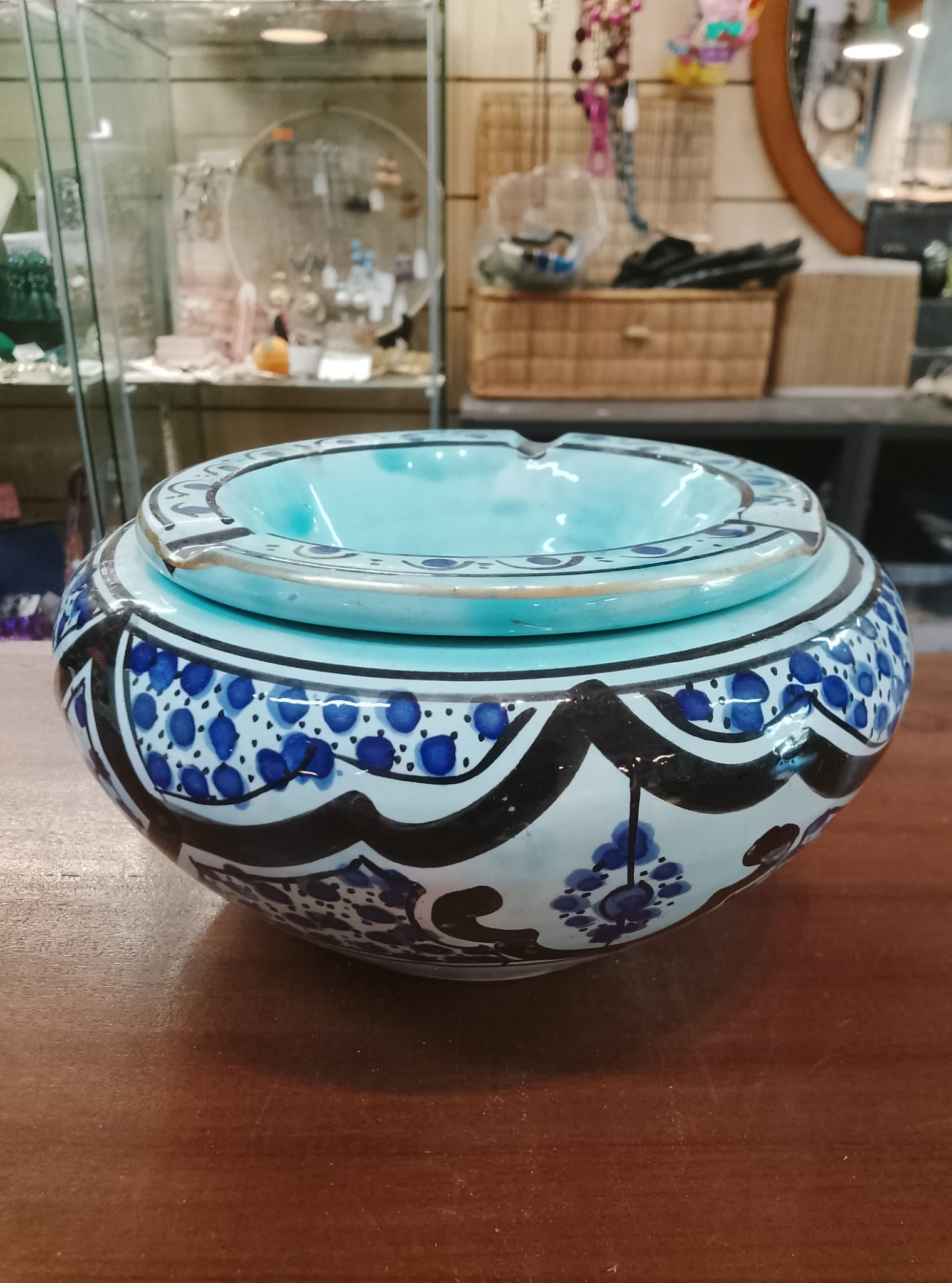 Grande Posacenere in Ceramica Marocchina