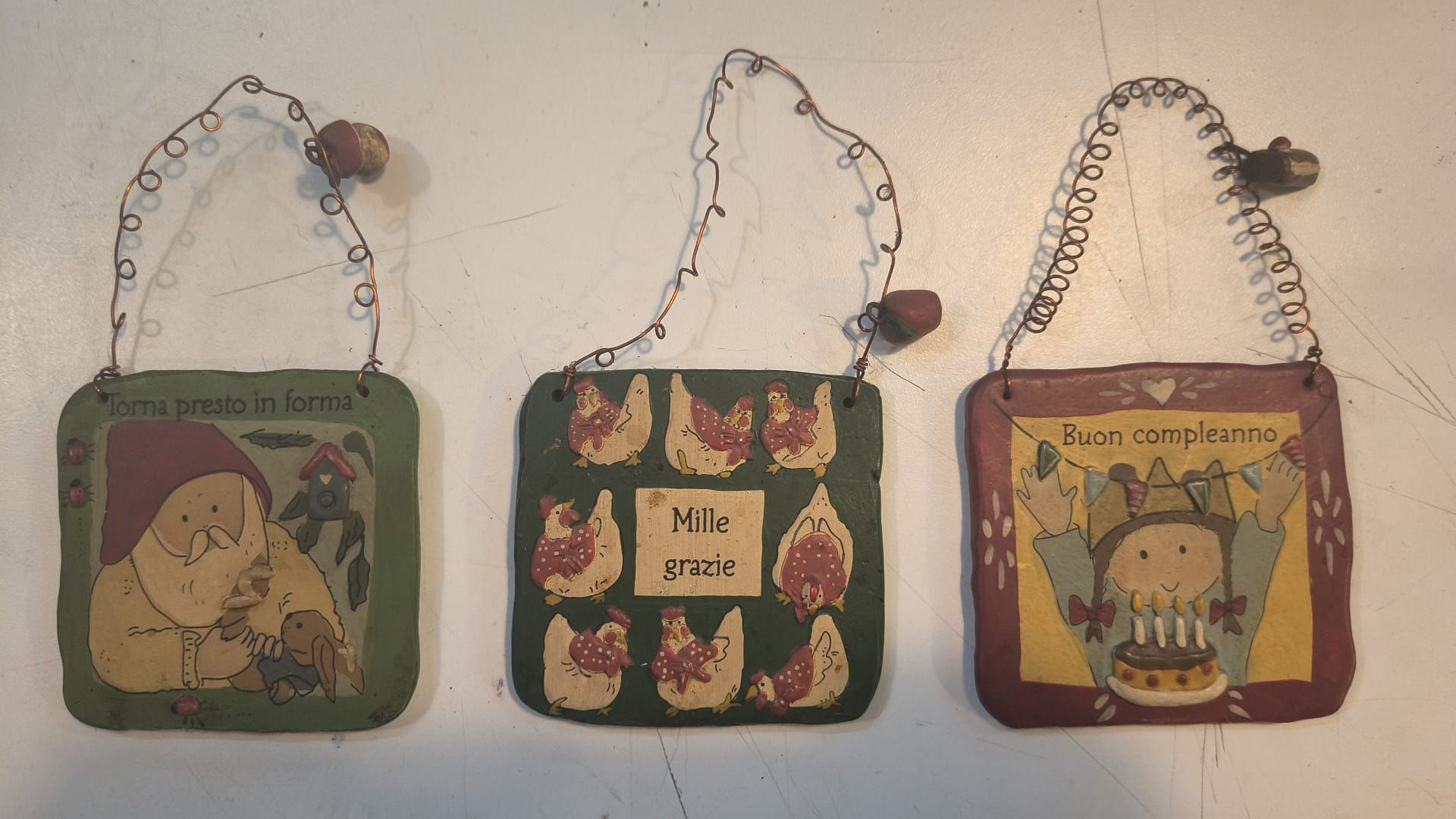 Formella con Frasi di Ringraziamento o Auguri Varie a Scelta