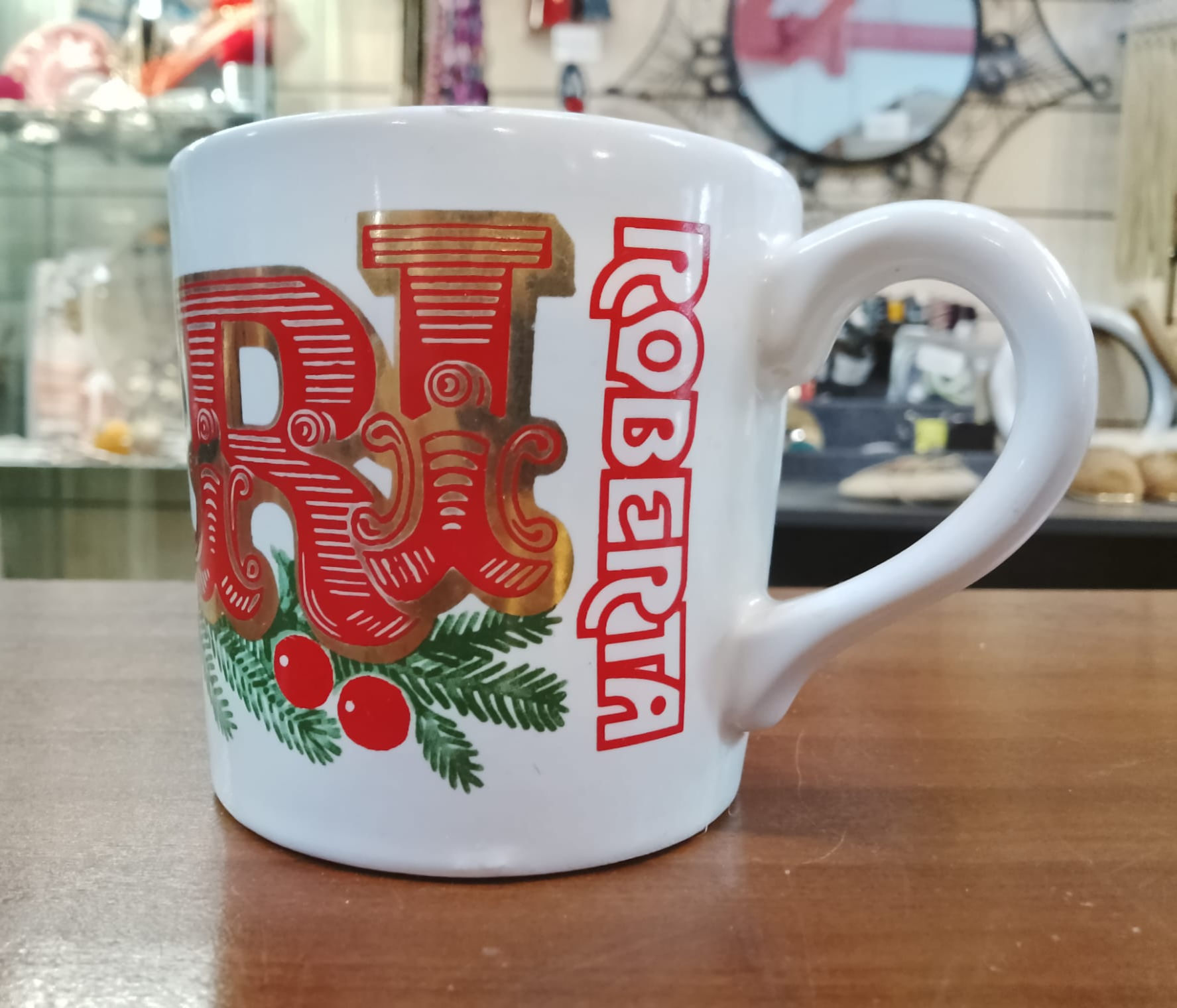 Tazza Natalizia AUGURI Roberta