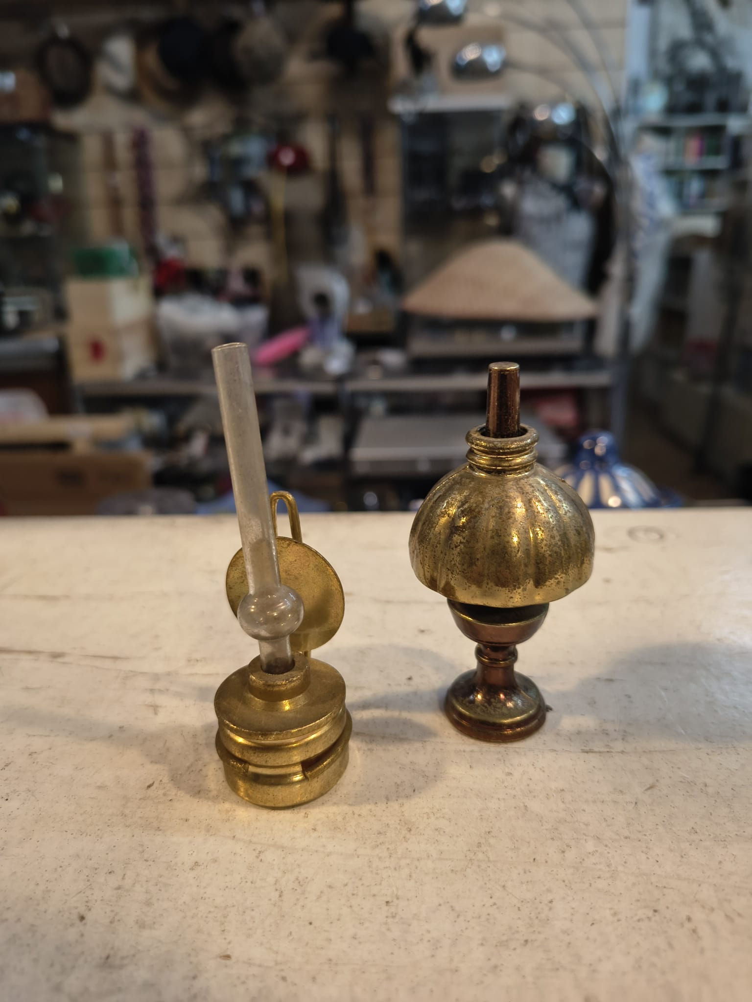 Miniatura Collezionabile in Ottone Lampada d'Epoca Vari Modelli a Scelta