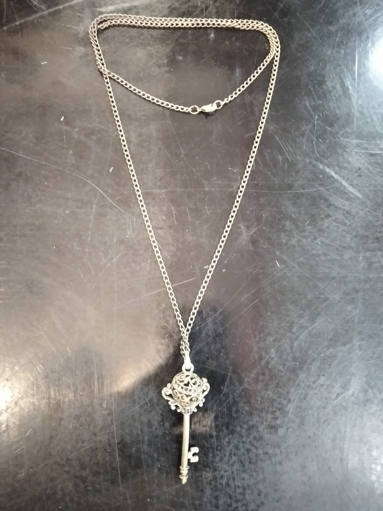 Collana Catena Bronzo con Ciondolo Chiave