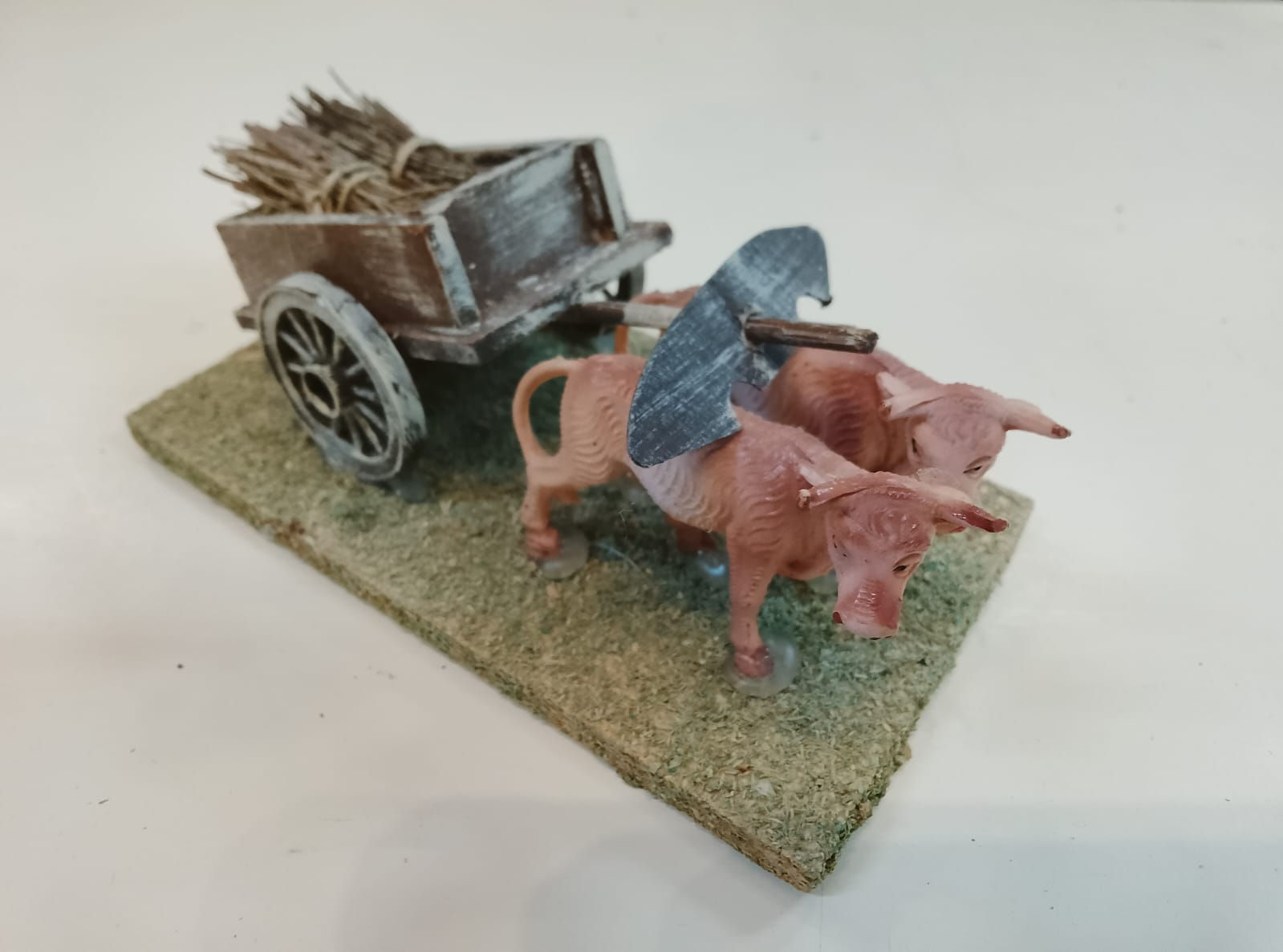 Scena Presepe Carro con Buoi