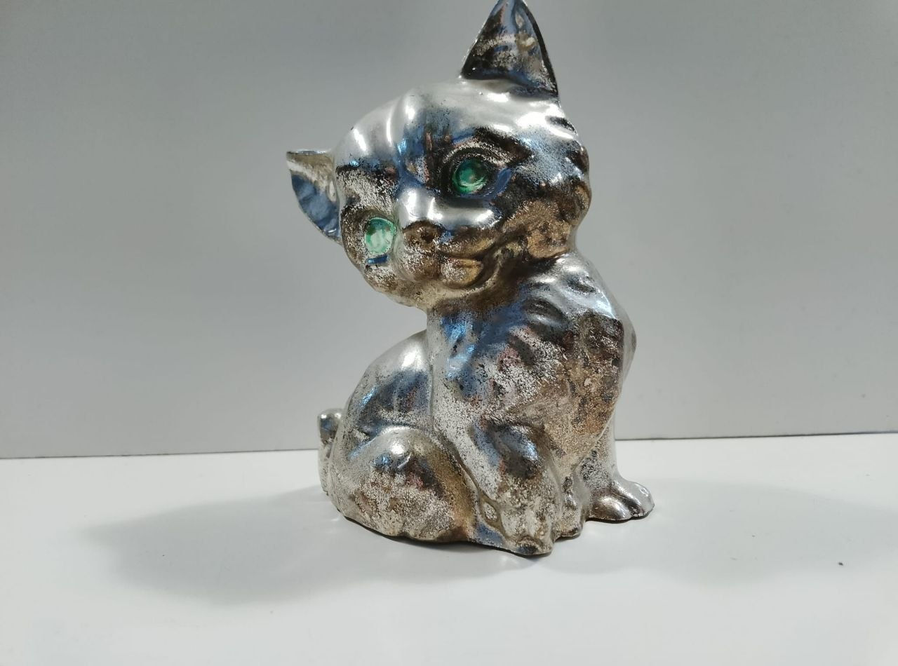 Soprammobile Statuetta Gatto in Argento