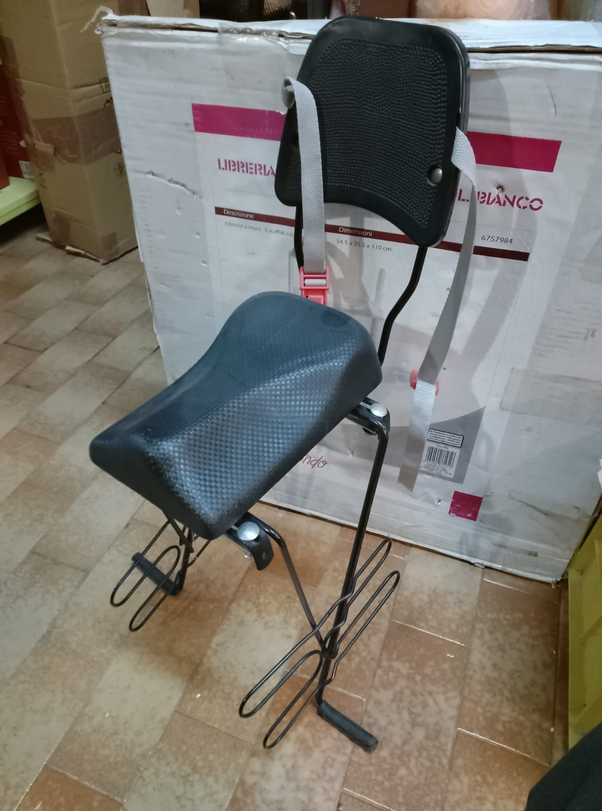 Seggiolino per Bicicletta Sellino da Portapacchi Posteriore