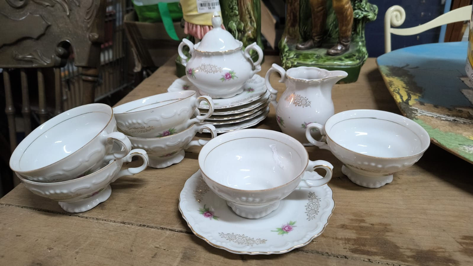 Servizio per 6 Persone Tazze da Tè e Piattino, Lattiera, Zuccheriera BAVIENTHAL