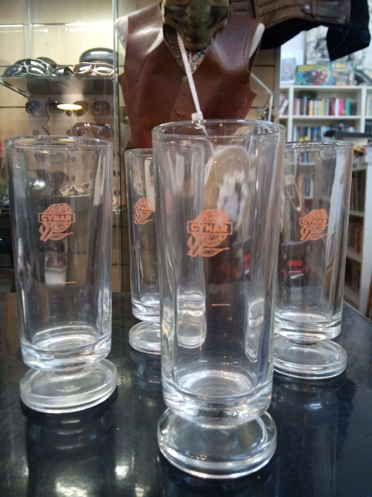 Servizio per 4 Persone Bicchieri Pubblicitari Vintage CYNAR