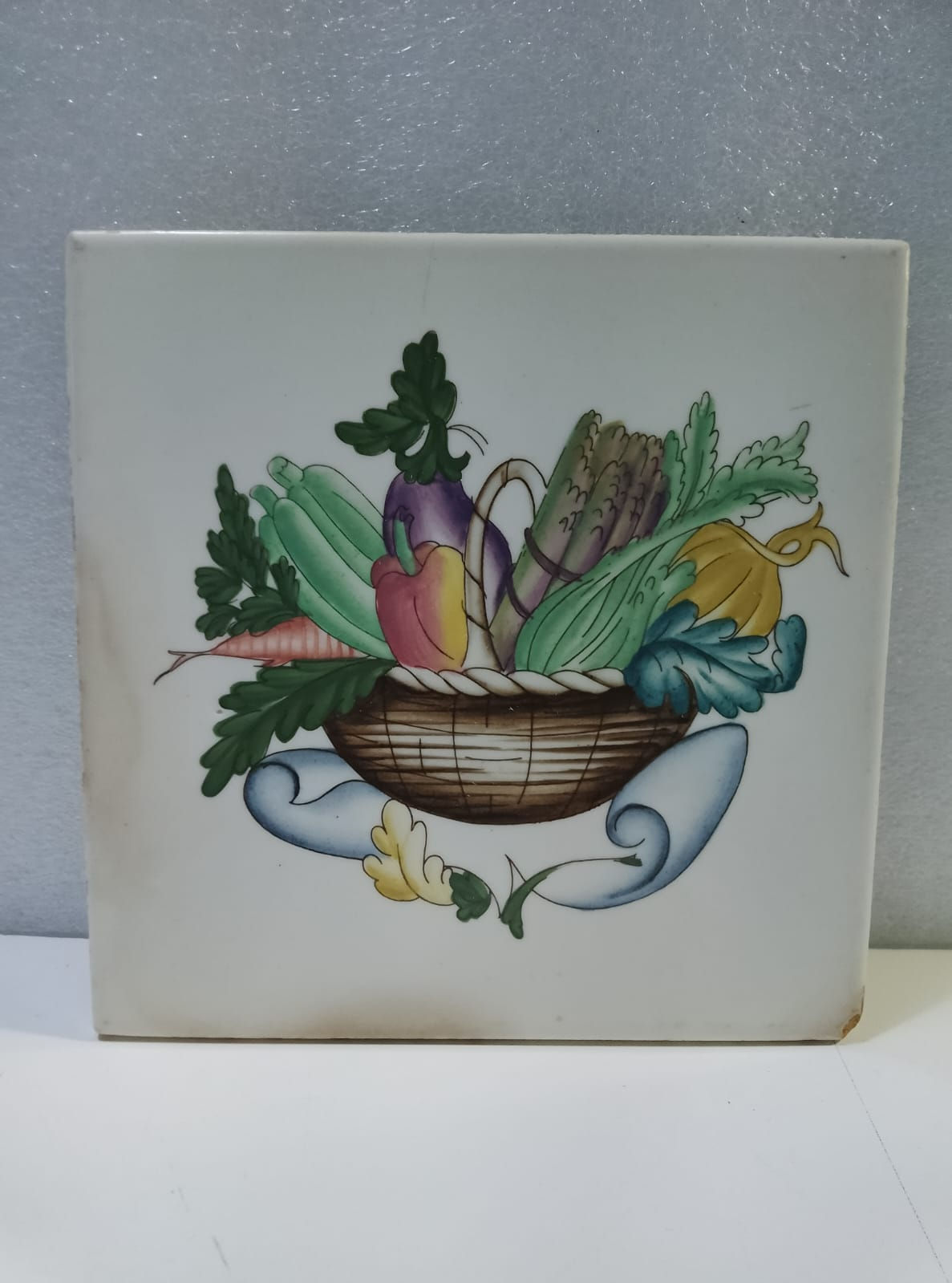 Formella in Ceramica con Natura Morta RICHARD GINORI