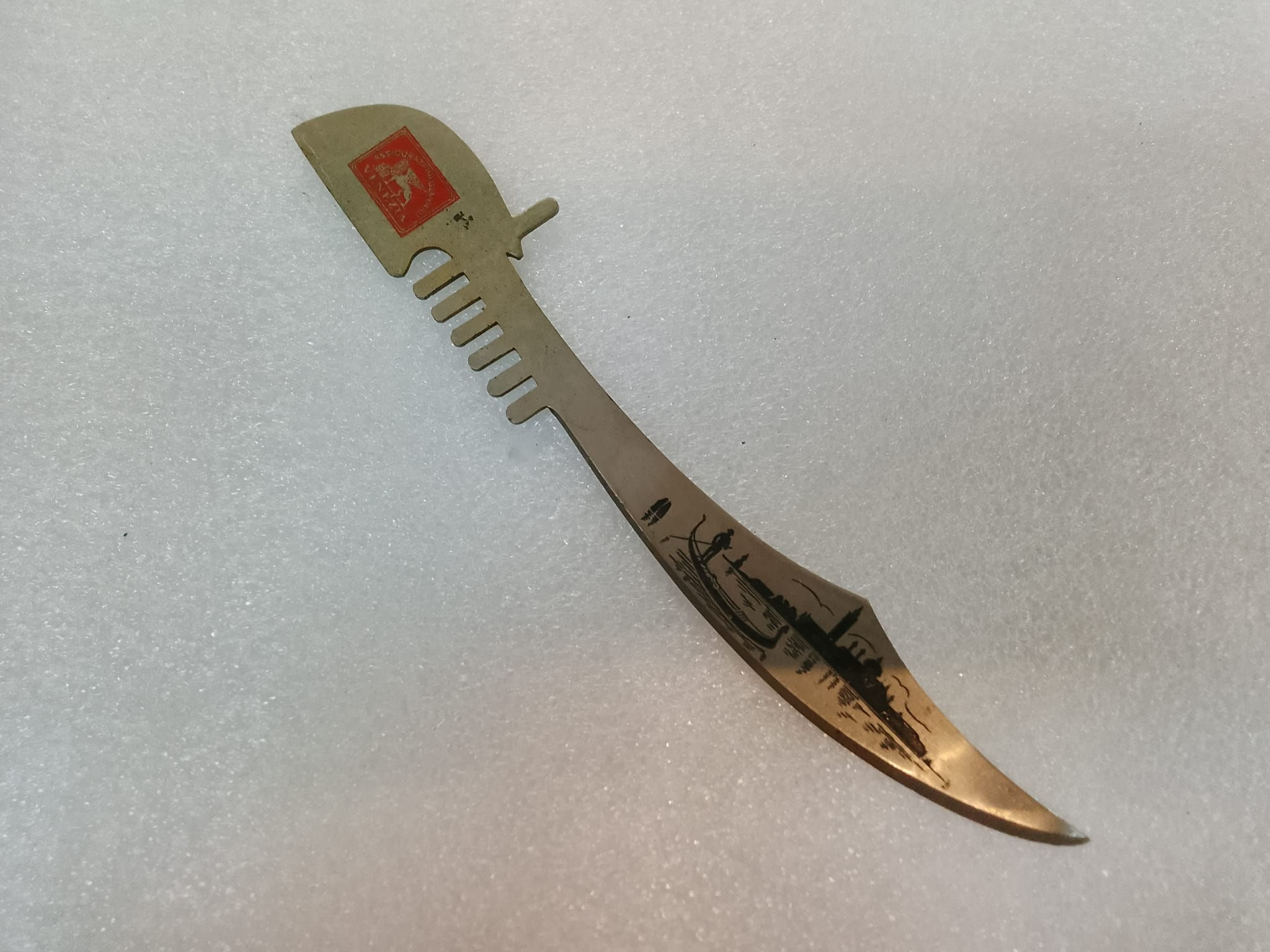 Tagliacarte Vintage in Alluminio Souvenir Venezia