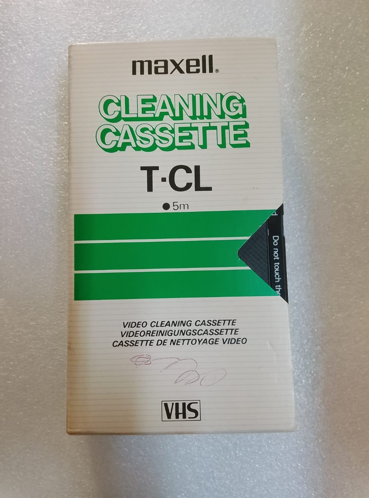 Cassetta VHS per Pulizia Testine Videoregistratore Maxell T-CL 5m