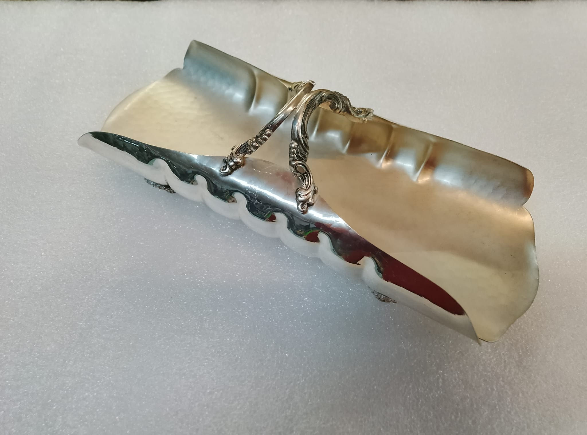 Cestino Porta Grissini in Silver Misura Media per Mise en Place