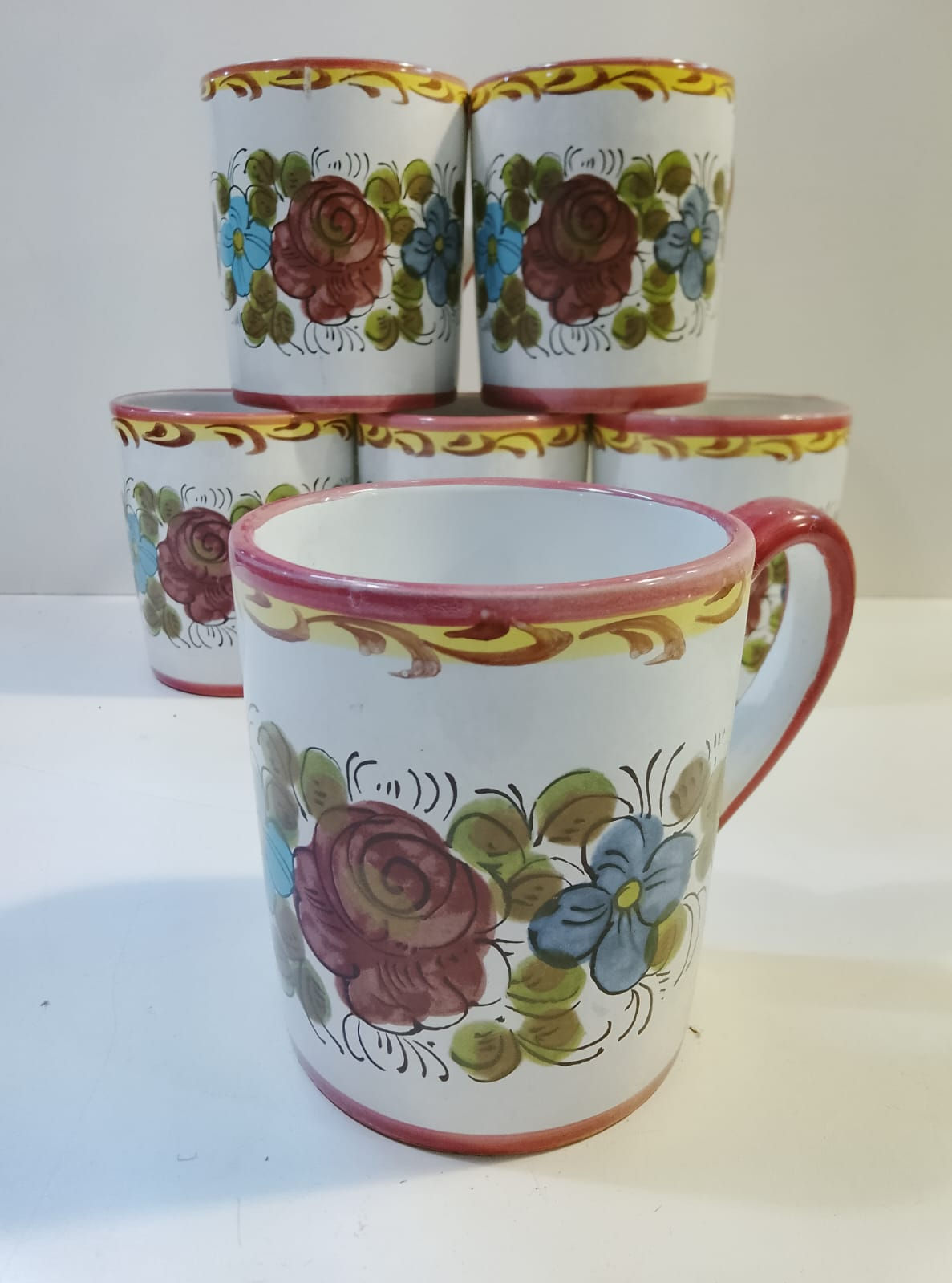 Tazza MUG in Ceramica Con Decoro Fioraccio