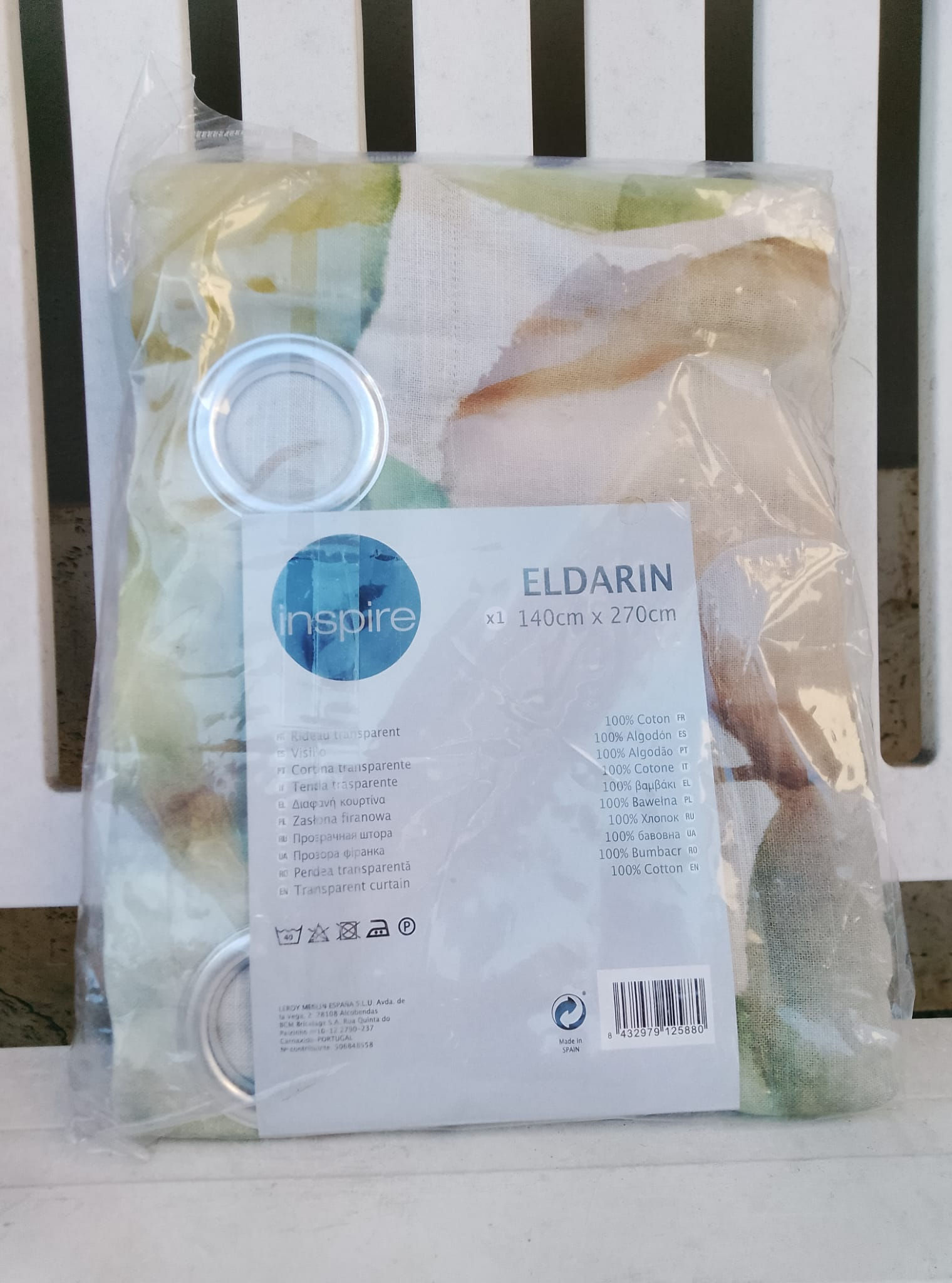 Coppia di Teli Tenda Fantasia Botanical da 140 cm INSPIRE