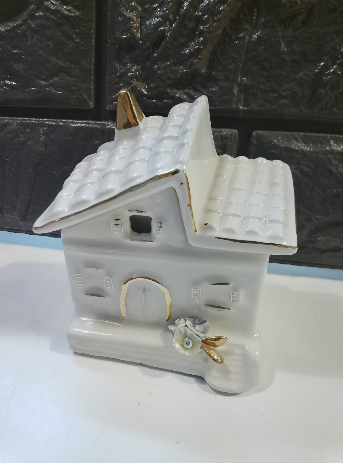 Scatola Casetta in Ceramica Bianca