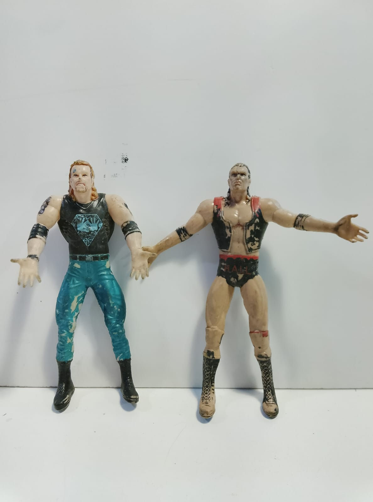 Coppia Figure Wrestler Vintage Giocate