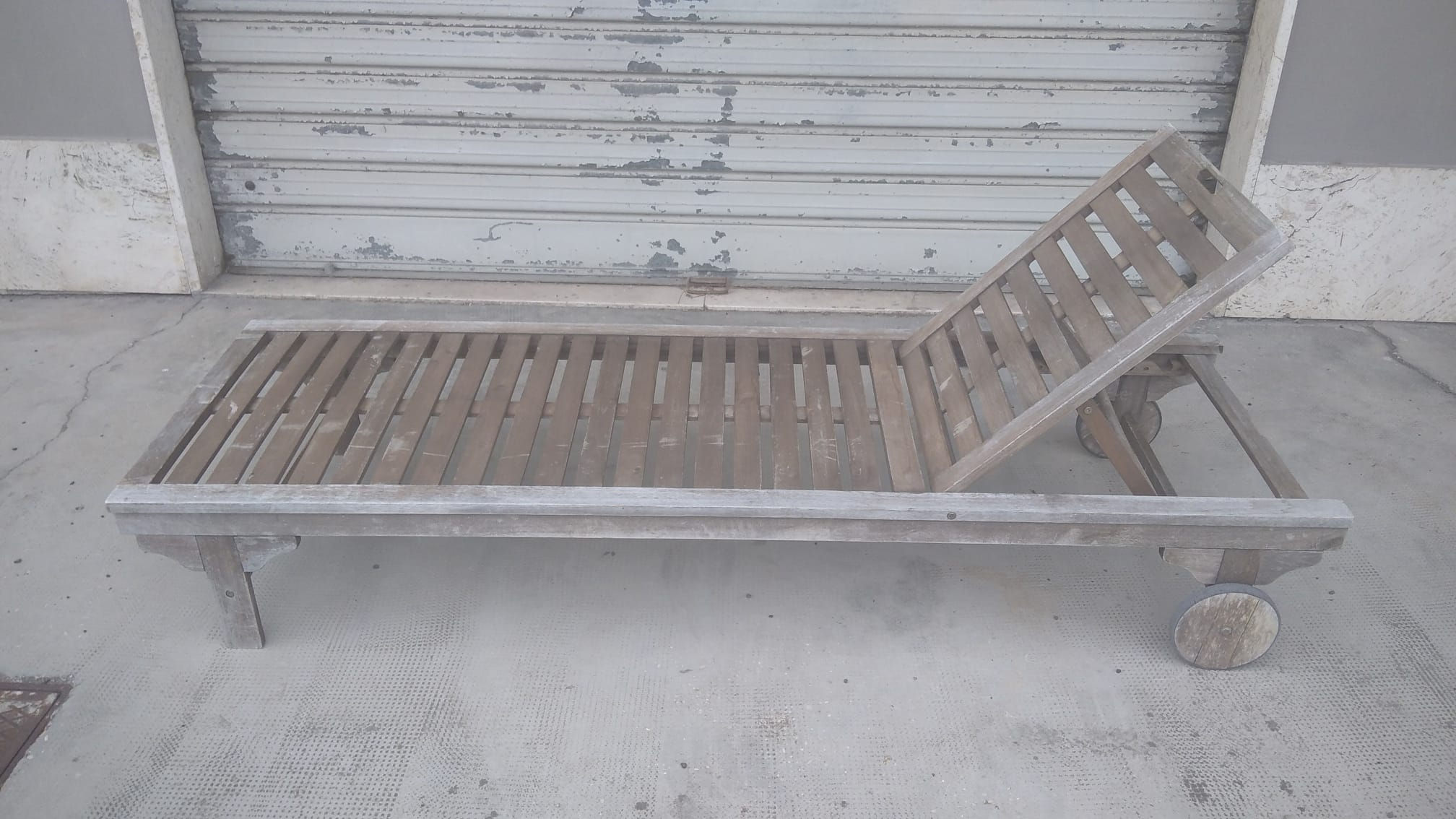 Lettino Sdraio in Legno per Giardino e Piscina