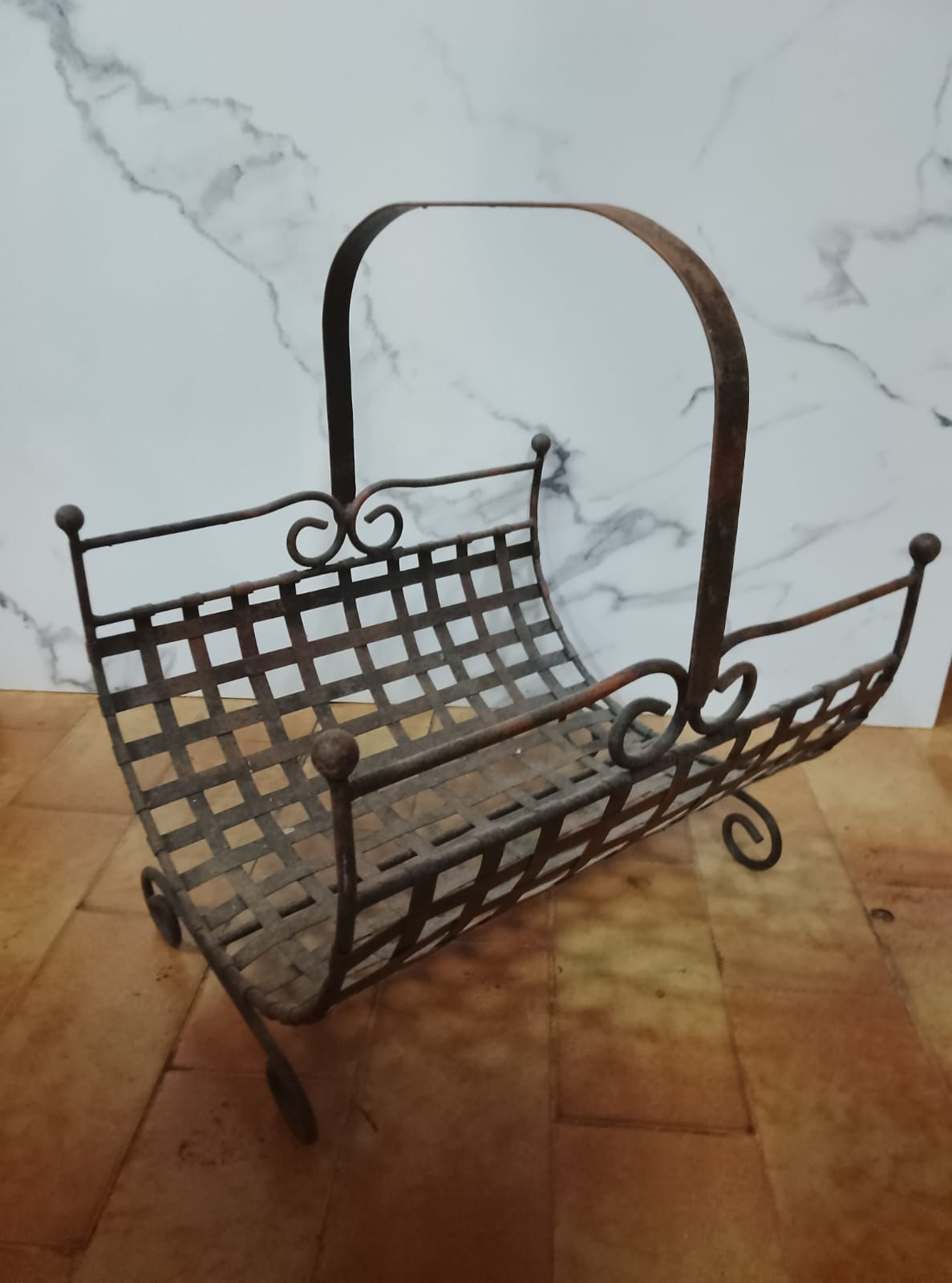 Cesto Porta Legna in Ferro