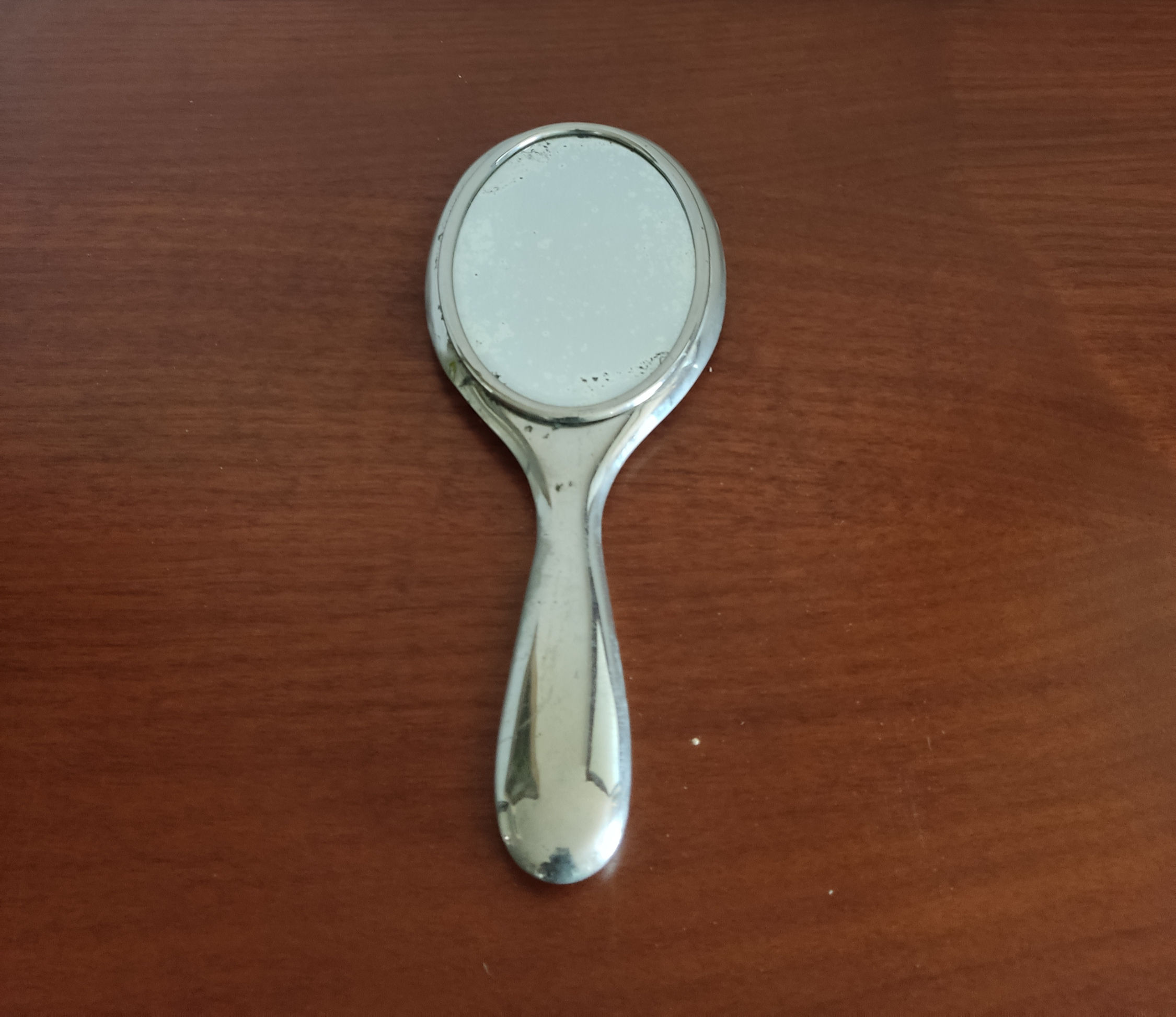 Specchio da Toletta Argentato Vintage