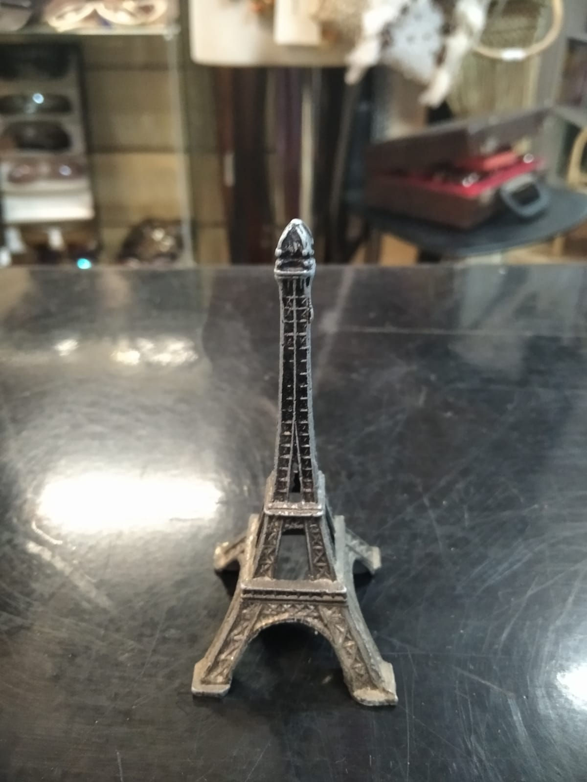 Soprammobile Miniatura Tour Eiffel Souvenir in Metallo