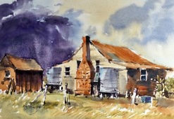 A range of brushmarks in this moody watercolour. Storm Light_edited_edited.jpg