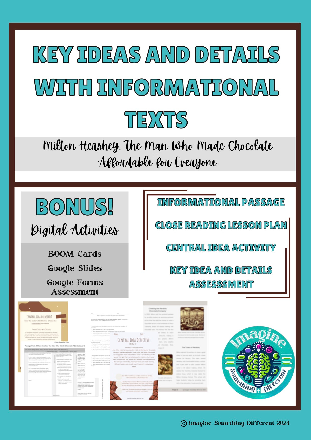Key Ideas and Details with Informational Text: Milton Hershey