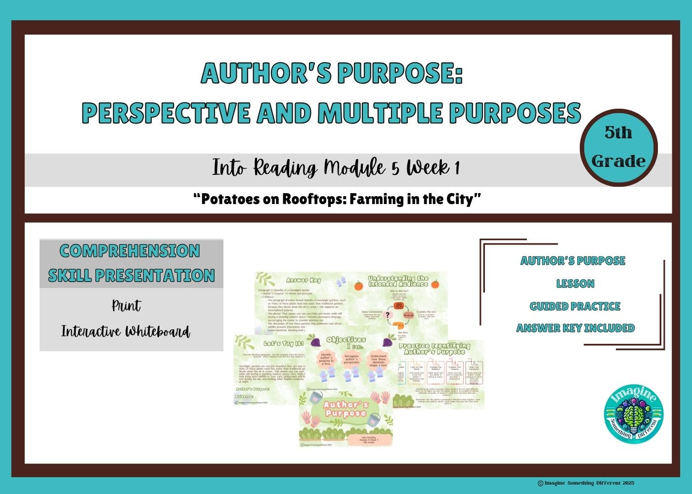 Into Reading Module 5 Week 1 Author's Purpose