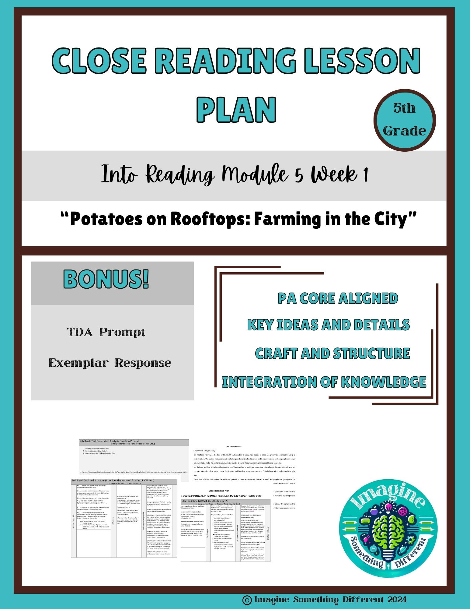 Into Reading Module 5 Week 1 Close Reading Plan