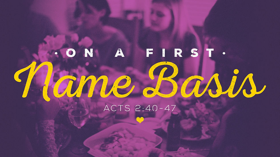 On A First Name Basis