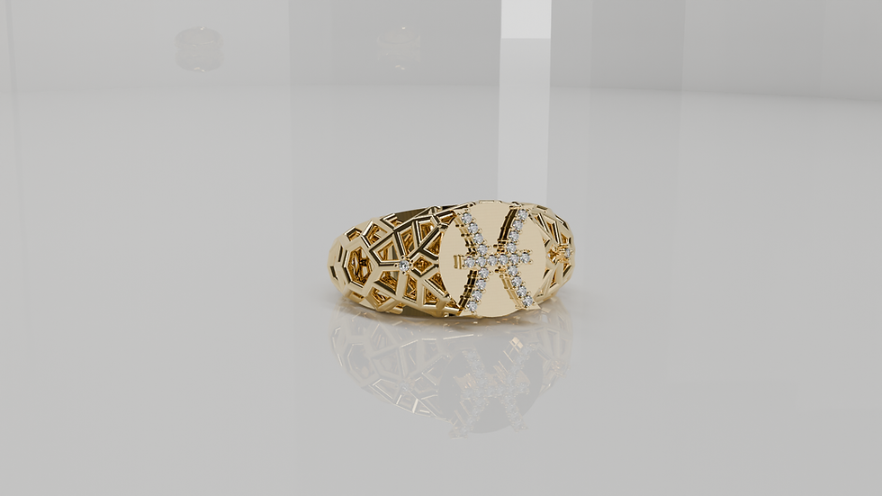 Thumbnail: (Pisces) Zodiac Wire Ring SS