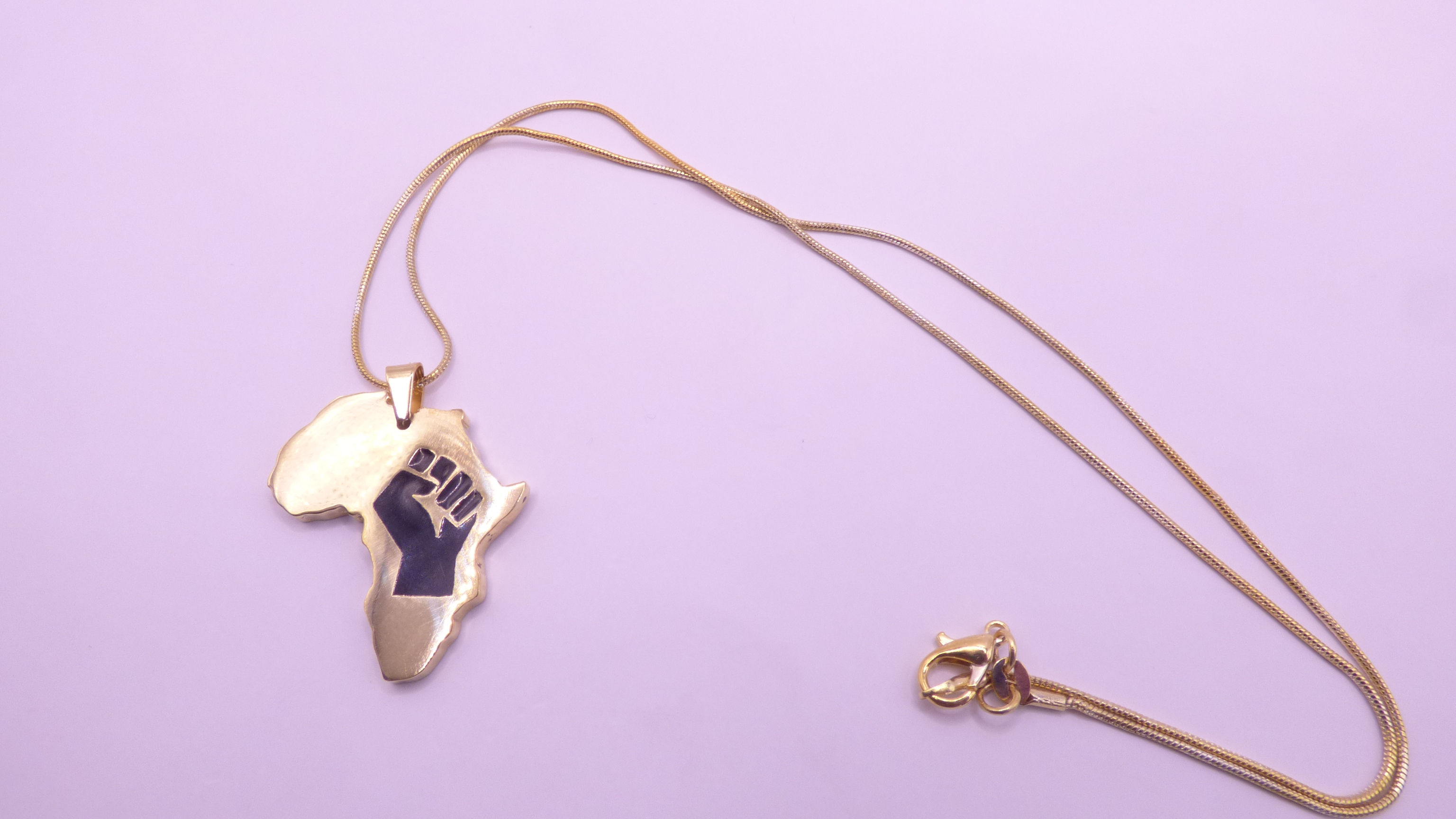 Africa Black Power Pendant(18K Gold)