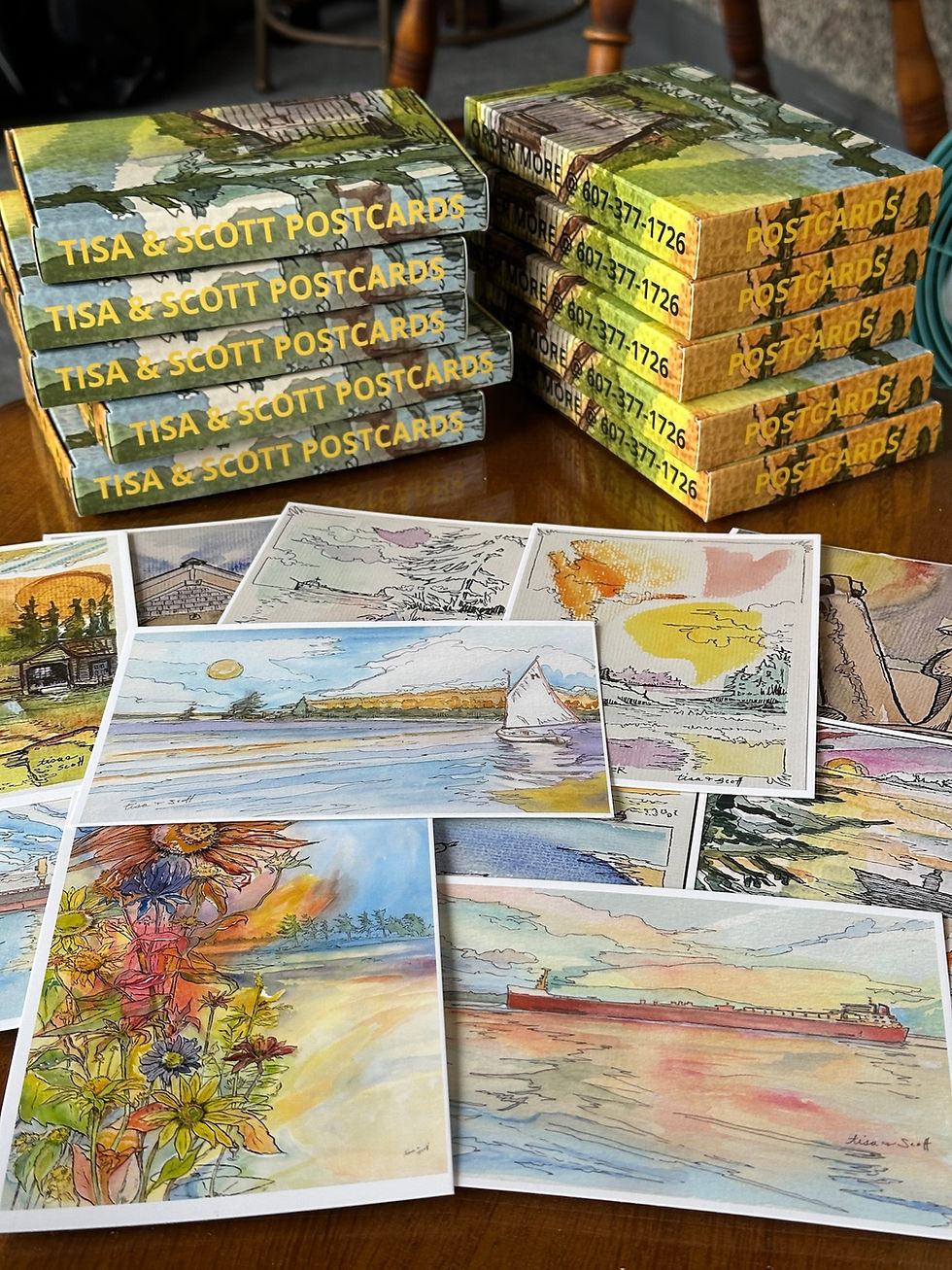 Tisa & Scott Postcard Boxed Set of 24