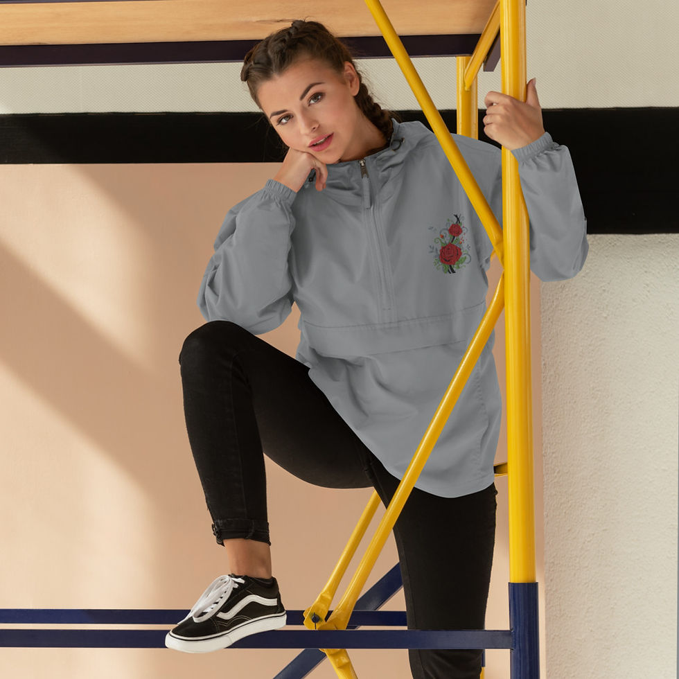 Thumbnail: Embroidered Champion Packable Jacket