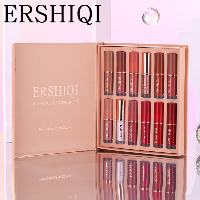 Thumbnail: 12 pcs Moisturizing Velvet Matte Lipstick Gift Box