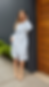 Miniatura: Vista frontal del Vestido largo camisero Shant color celeste a rayas