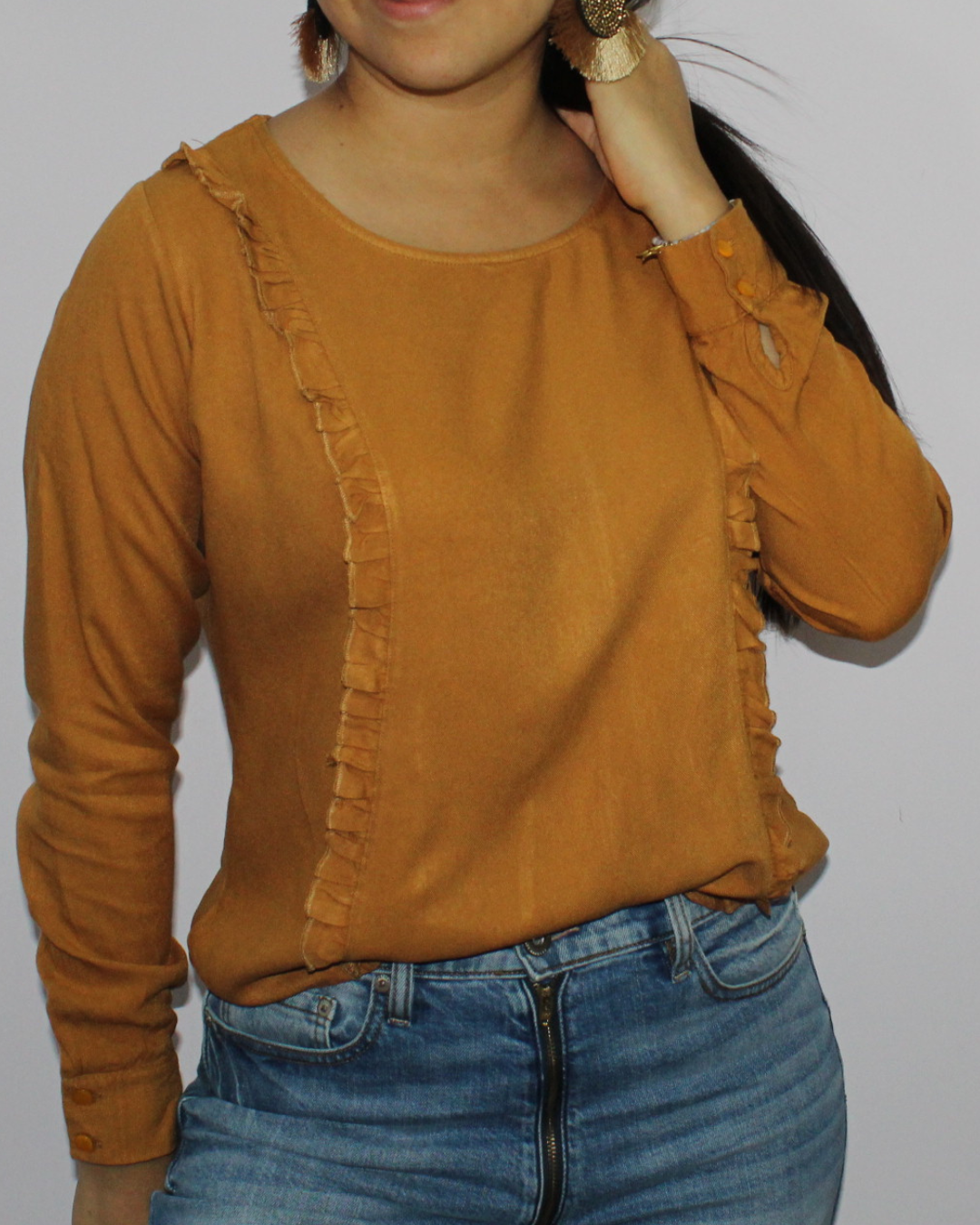 Blusa casual Alicia - Mostaza